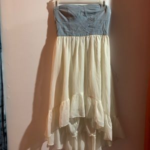 Strapless high low dress